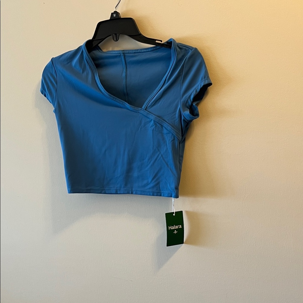 HALARA Women's Vibrant Blue Crop Top Size S